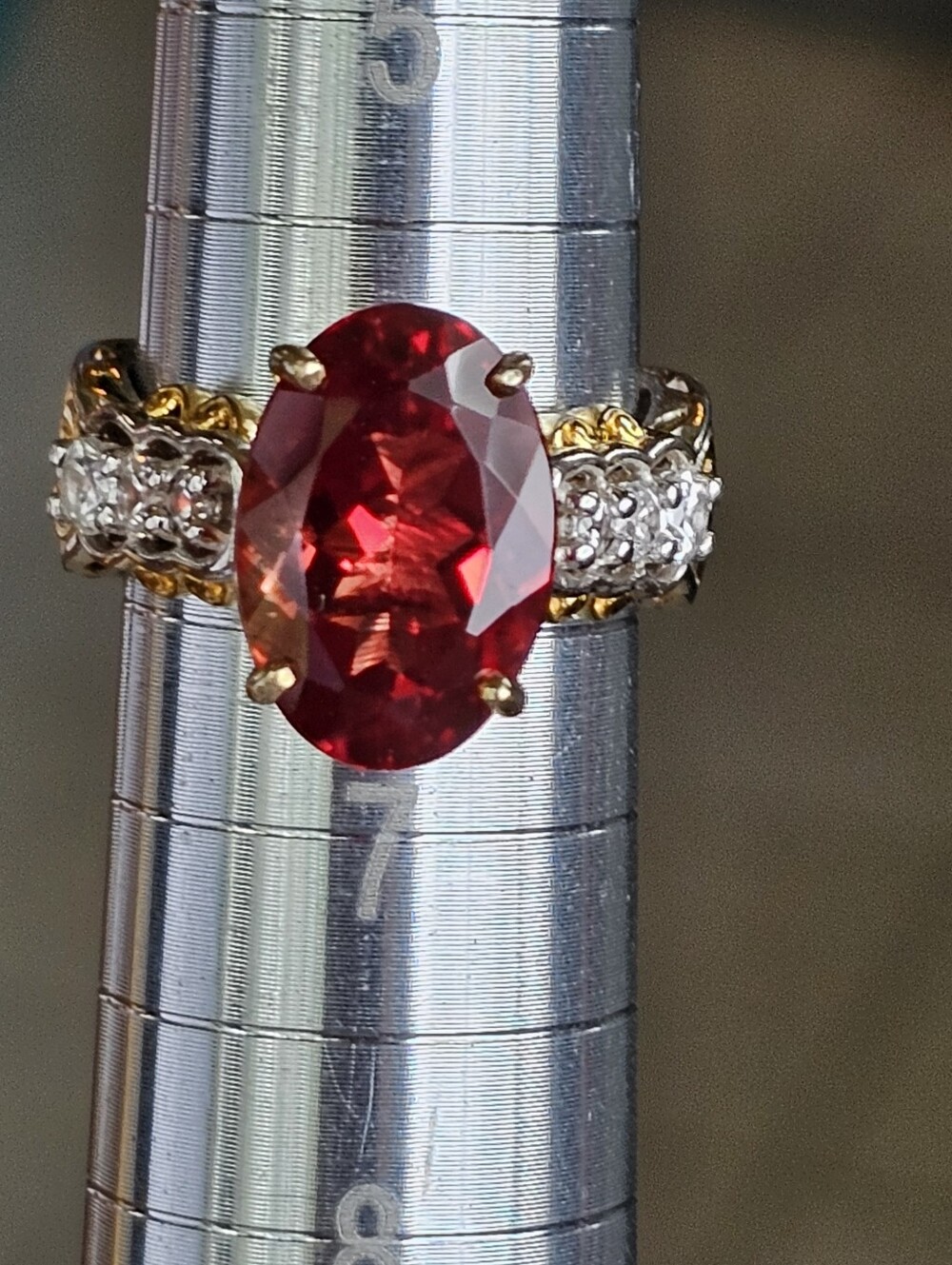 Retired Gems En Vogue 7.79ctw Andesine & White Zircon Cocktail 💍 Sz 6! 🔥 - Picture 12 of 12